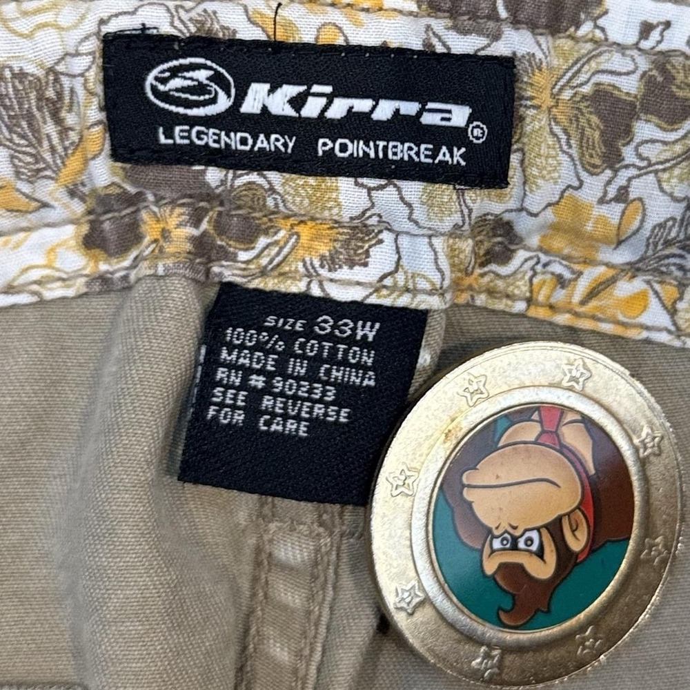 Vintage Kirra Baggy Wide Leg Cargo Pants Men's 33x32 Skater Surfer Y2K ( Read ) - Picture 4 of 4